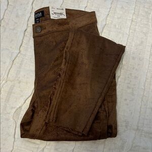 a.n.a Rich Brown Suede Pants